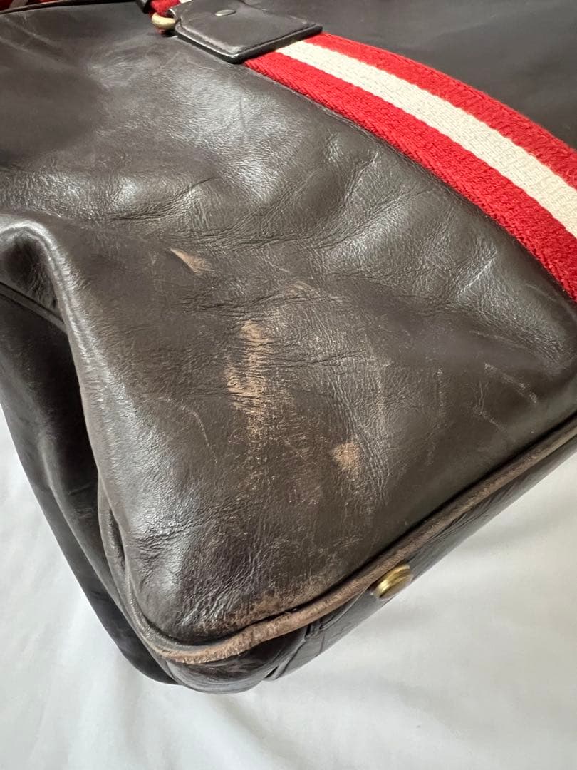 【BALLY／バリー】 レザーボストンバッグ　 ブラウン　旅行バッグ　ショルダー