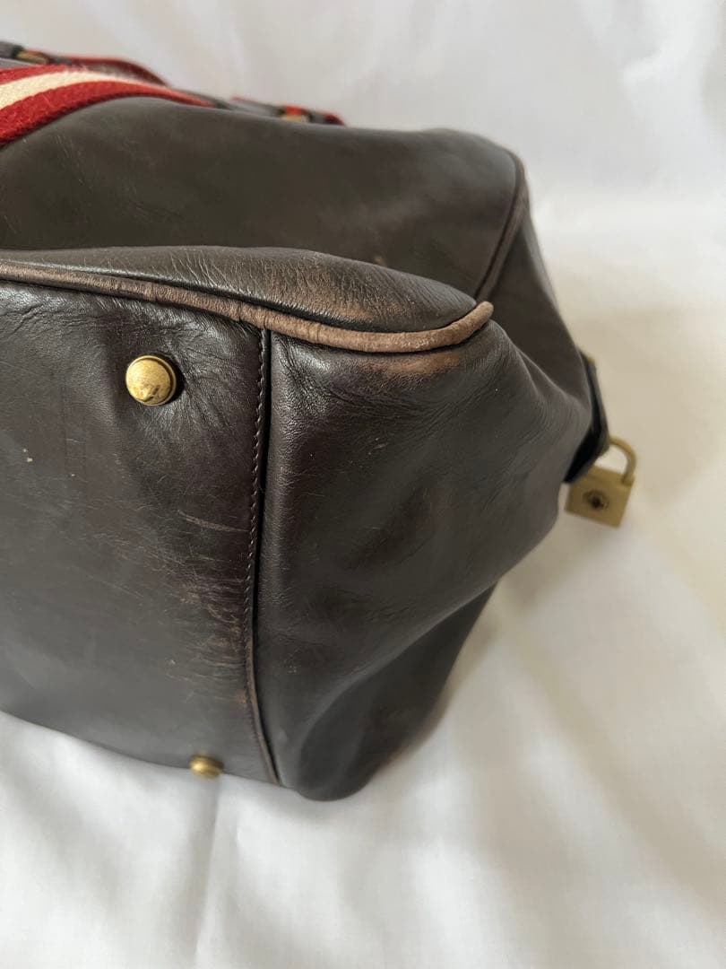 【BALLY／バリー】 レザーボストンバッグ　 ブラウン　旅行バッグ　ショルダー