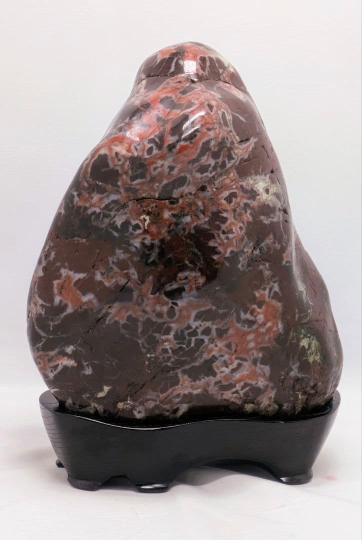 ケ*イ様 雷光石　雷石　両面に火の鳥乱舞　山の形　根尾 鑑賞石 水石 自然石　木