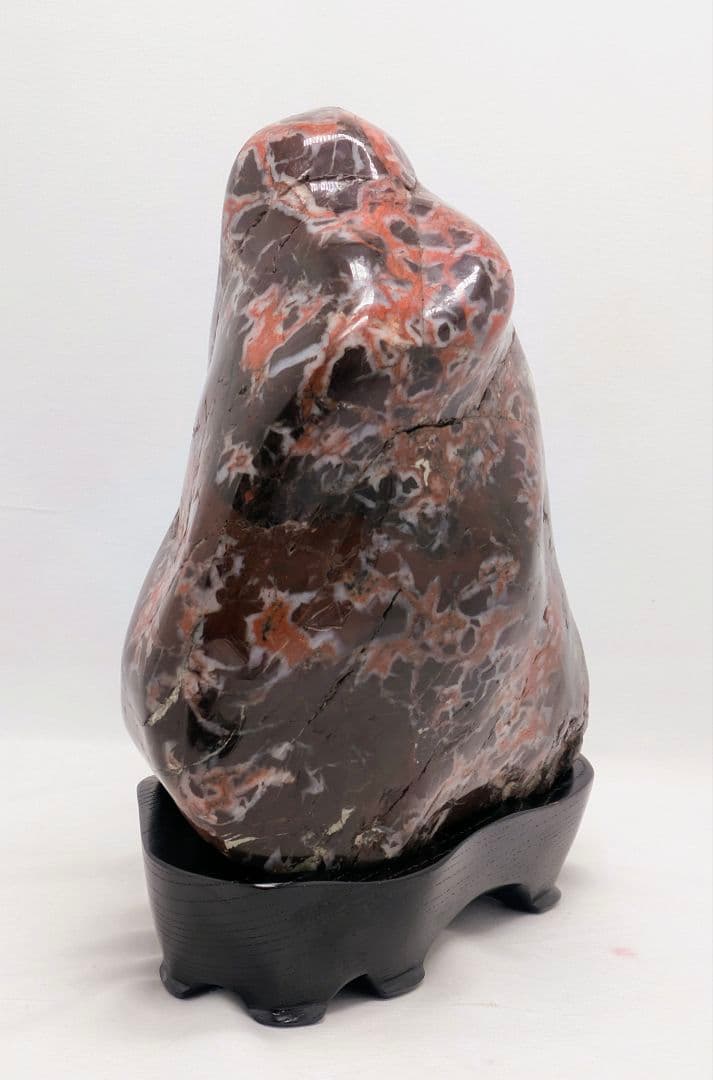 ケ*イ様 雷光石　雷石　両面に火の鳥乱舞　山の形　根尾 鑑賞石 水石 自然石　木