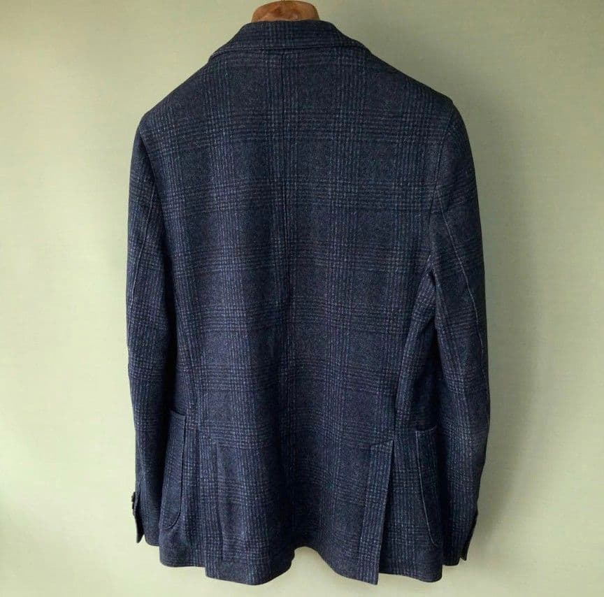 CIRCOLO1901チルコロ ジャージジャケット 44 ネイビーグレンチェック