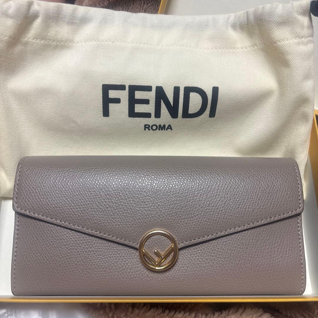 【美品】FENDIグレー長財布 箱付き 正規品