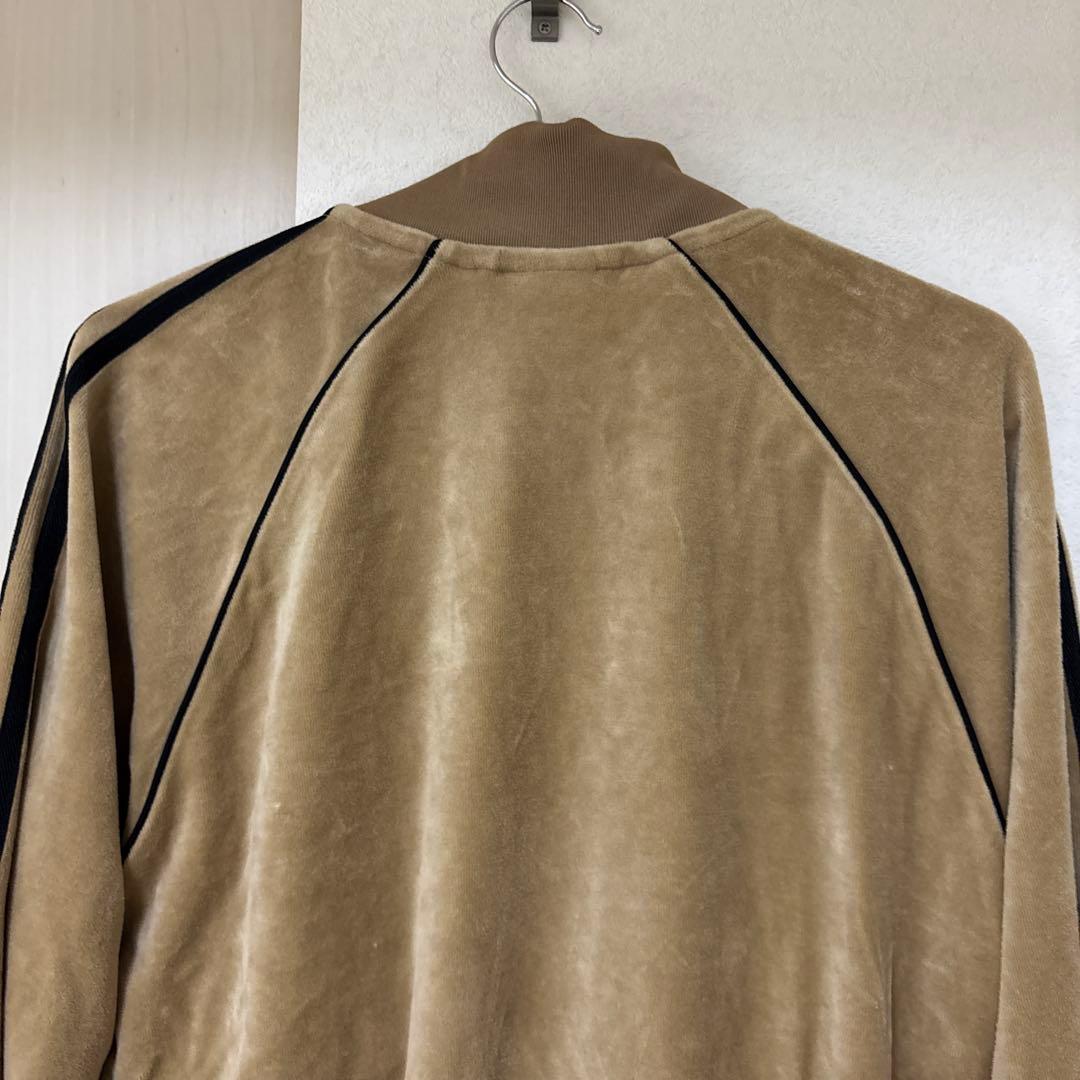 adidas ベロア トラックトップ トラックジャケット ブラウン ブラウン L