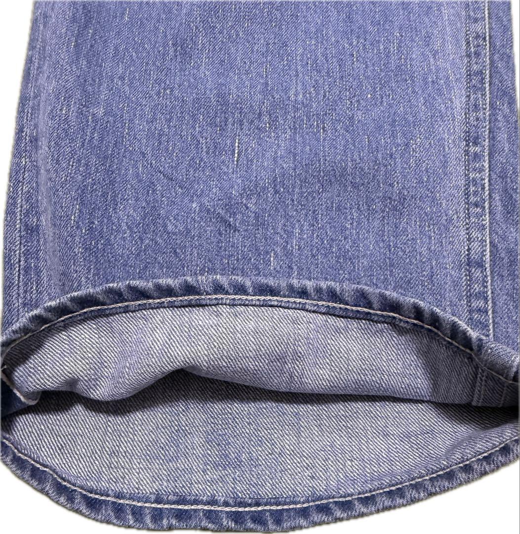 パンツ SELVEDGE FADED LIGHT DENIM WIDE PANTS