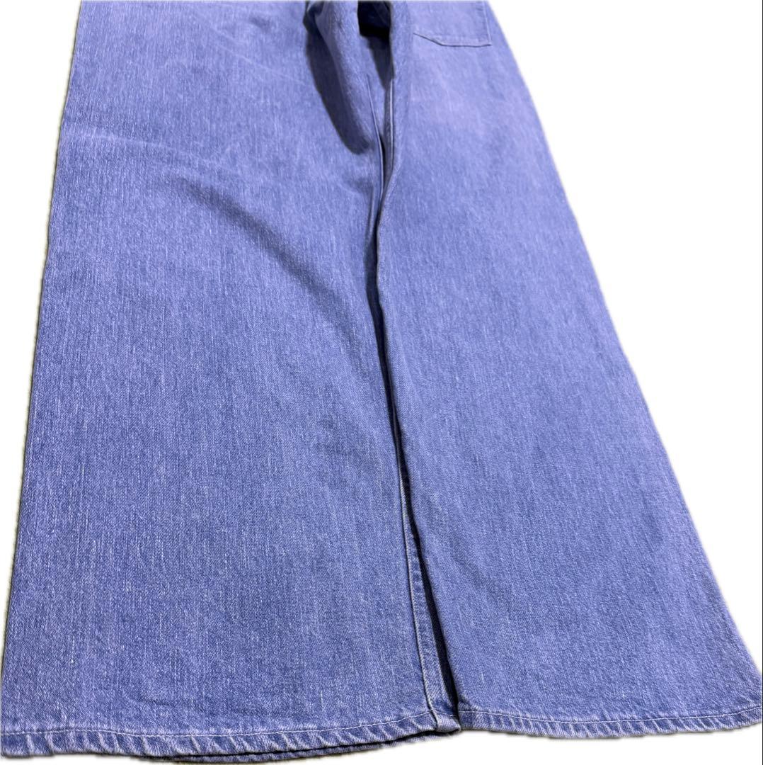 パンツ SELVEDGE FADED LIGHT DENIM WIDE PANTS