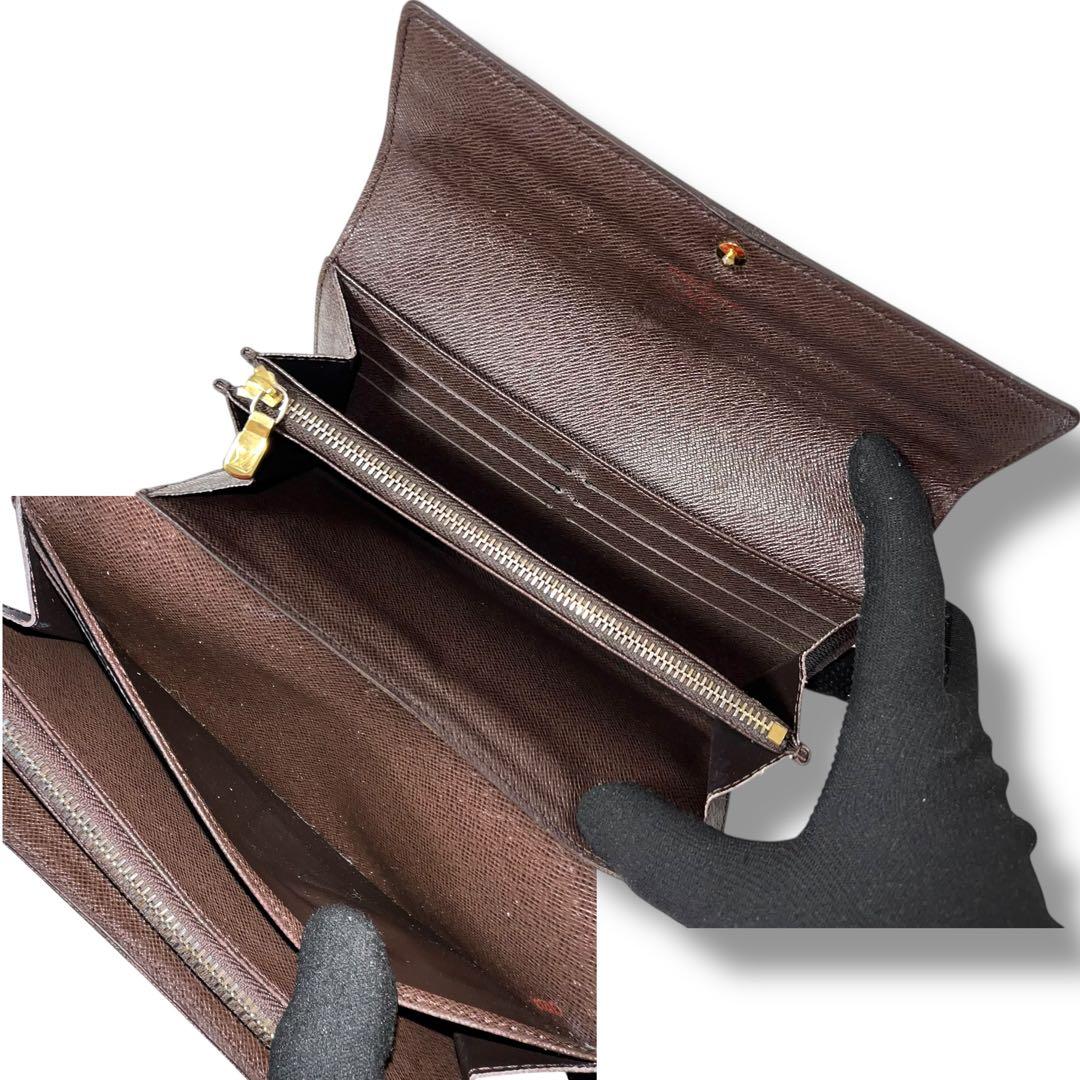 ルイヴィトン✨長財布　ポルトフォイユサラ　ダミエ　エベヌ　10枚