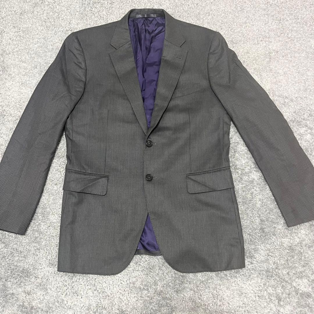 ポールスミス×高級生地ゼニア スーツ セットアップ マルチストライプ グレー