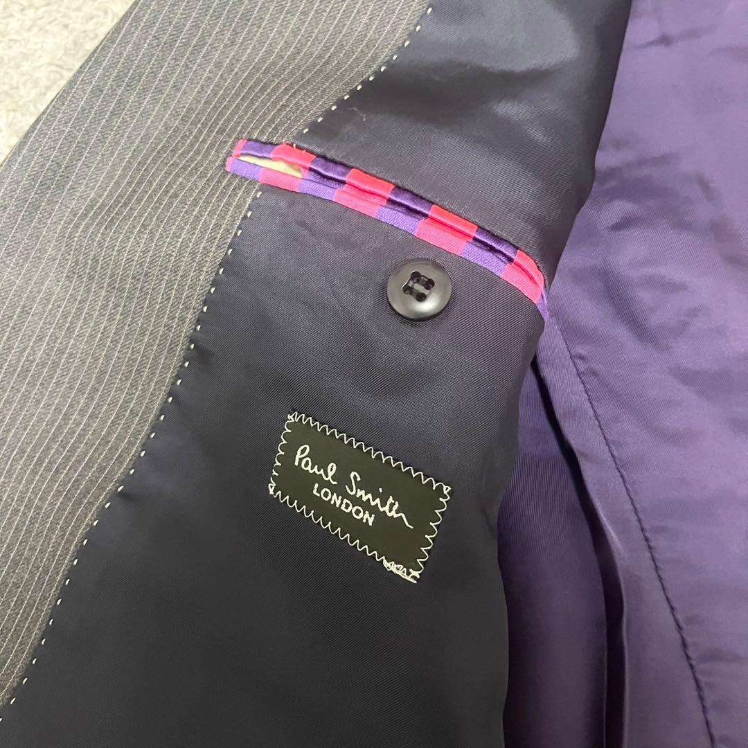 ポールスミス×高級生地ゼニア スーツ セットアップ マルチストライプ グレー