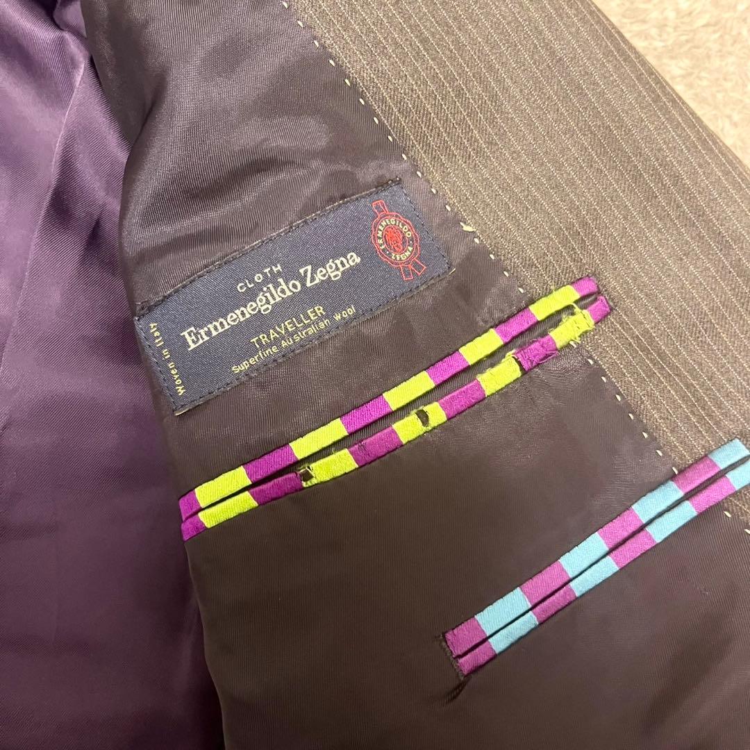 ポールスミス×高級生地ゼニア スーツ セットアップ マルチストライプ グレー