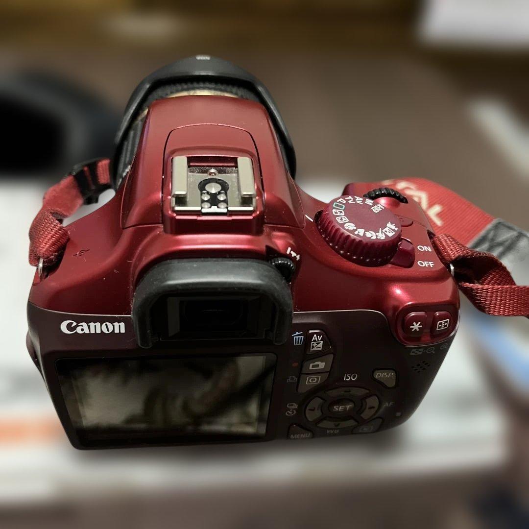 Canon一眼レフ EOS X50 レッド 【レンズ2本付き】
