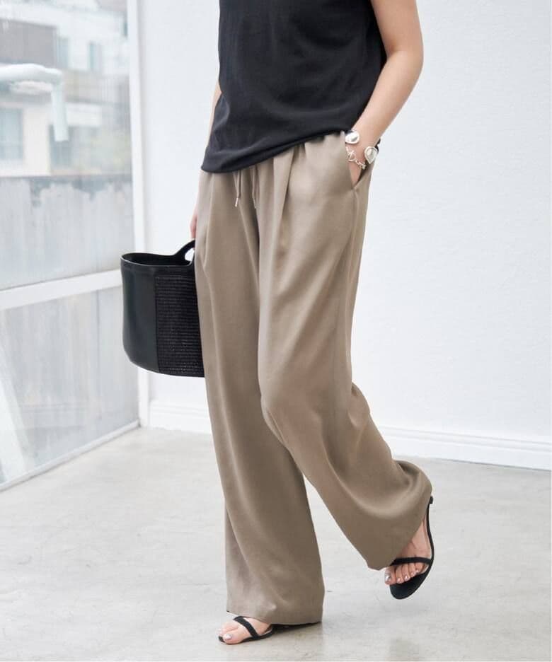 Spick & Span サテンイージーパンツ 38