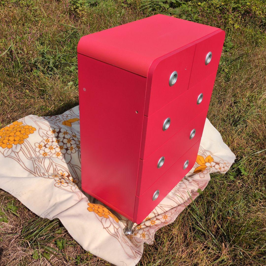 昭和レトロ チェスト 脚付き 引出し 収納 キャビネット ポップ 店舗 カフェ