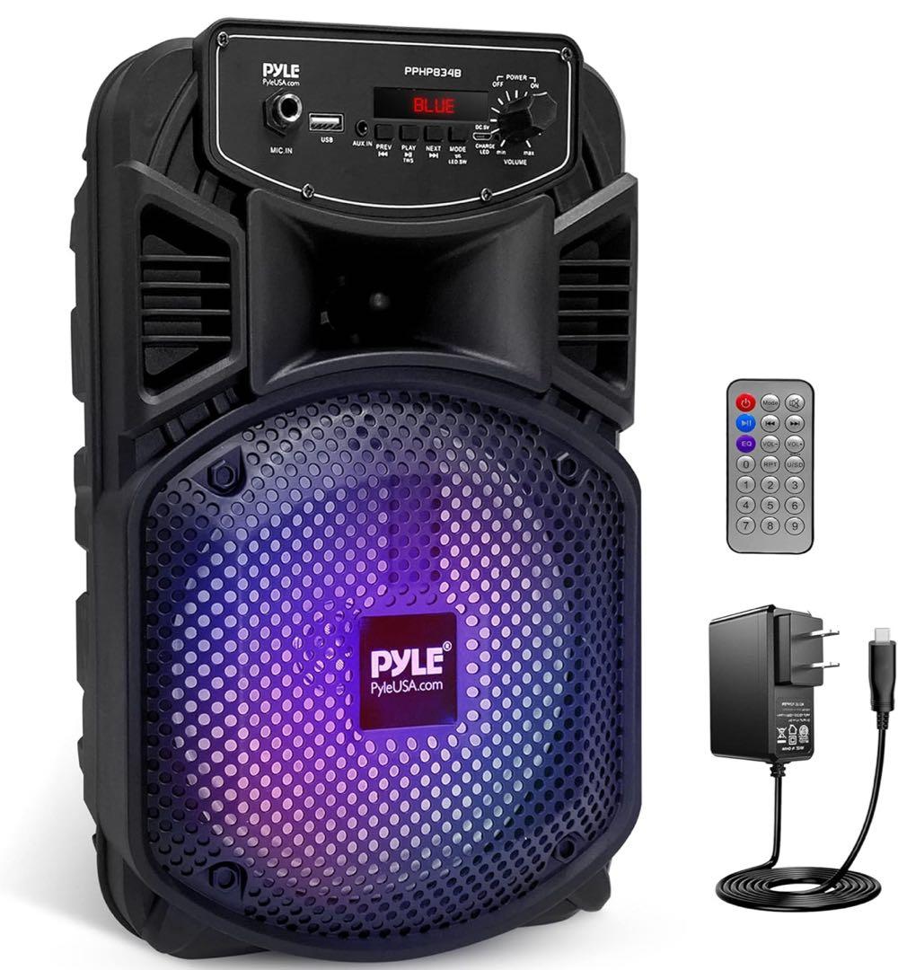 ワイヤレス Bluetooth ポータブルスピーカー 8インチ】 最大出力300