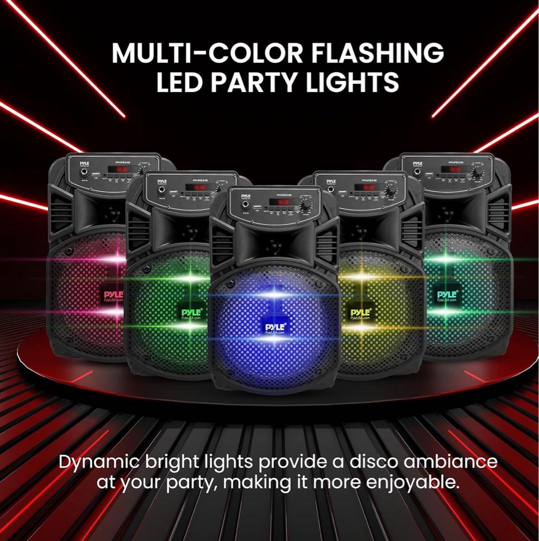 ワイヤレス Bluetooth ポータブルスピーカー 8インチ】 最大出力300