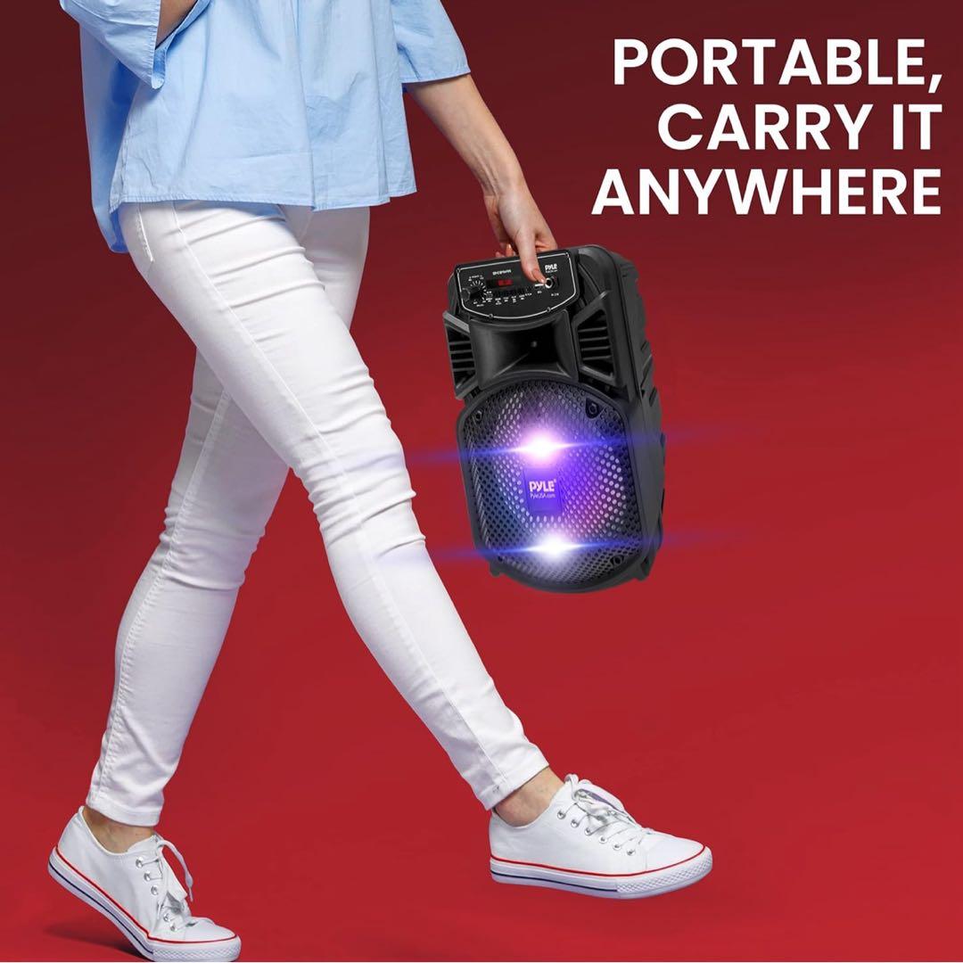 ワイヤレス Bluetooth ポータブルスピーカー 8インチ】 最大出力300