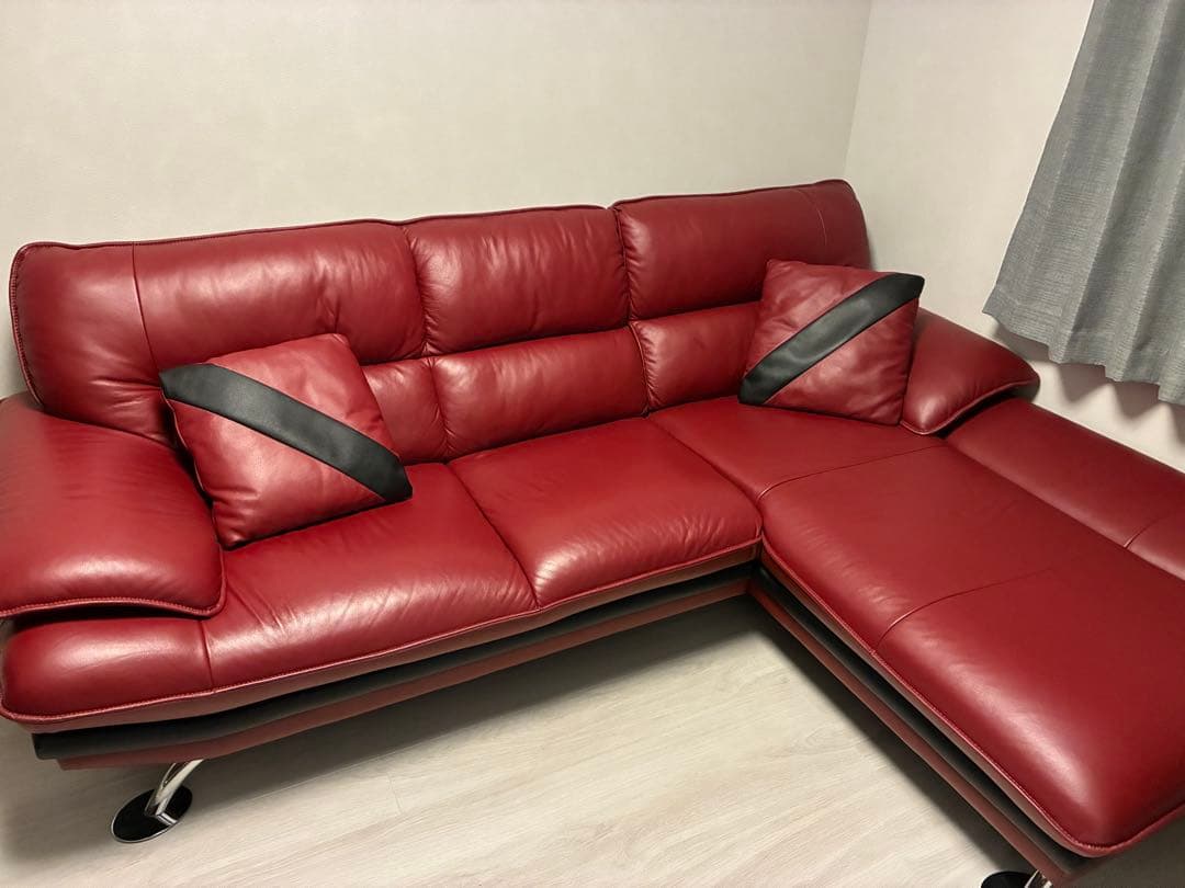 極美品　【セット販売①】 ニトリ　ロゾ４　カウチソファ　レッド