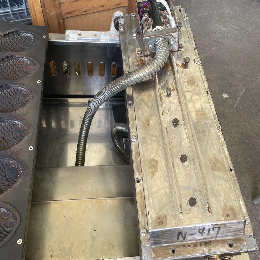 ジャンク品たい焼き器 6匹×2連 鯛焼き器/厨房機器/業務用