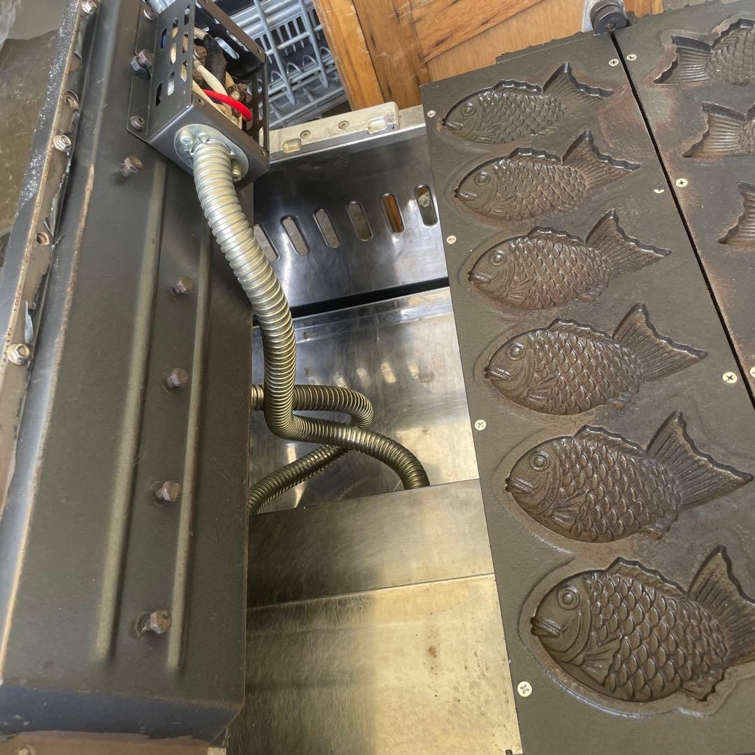 ジャンク品たい焼き器 6匹×2連 鯛焼き器/厨房機器/業務用