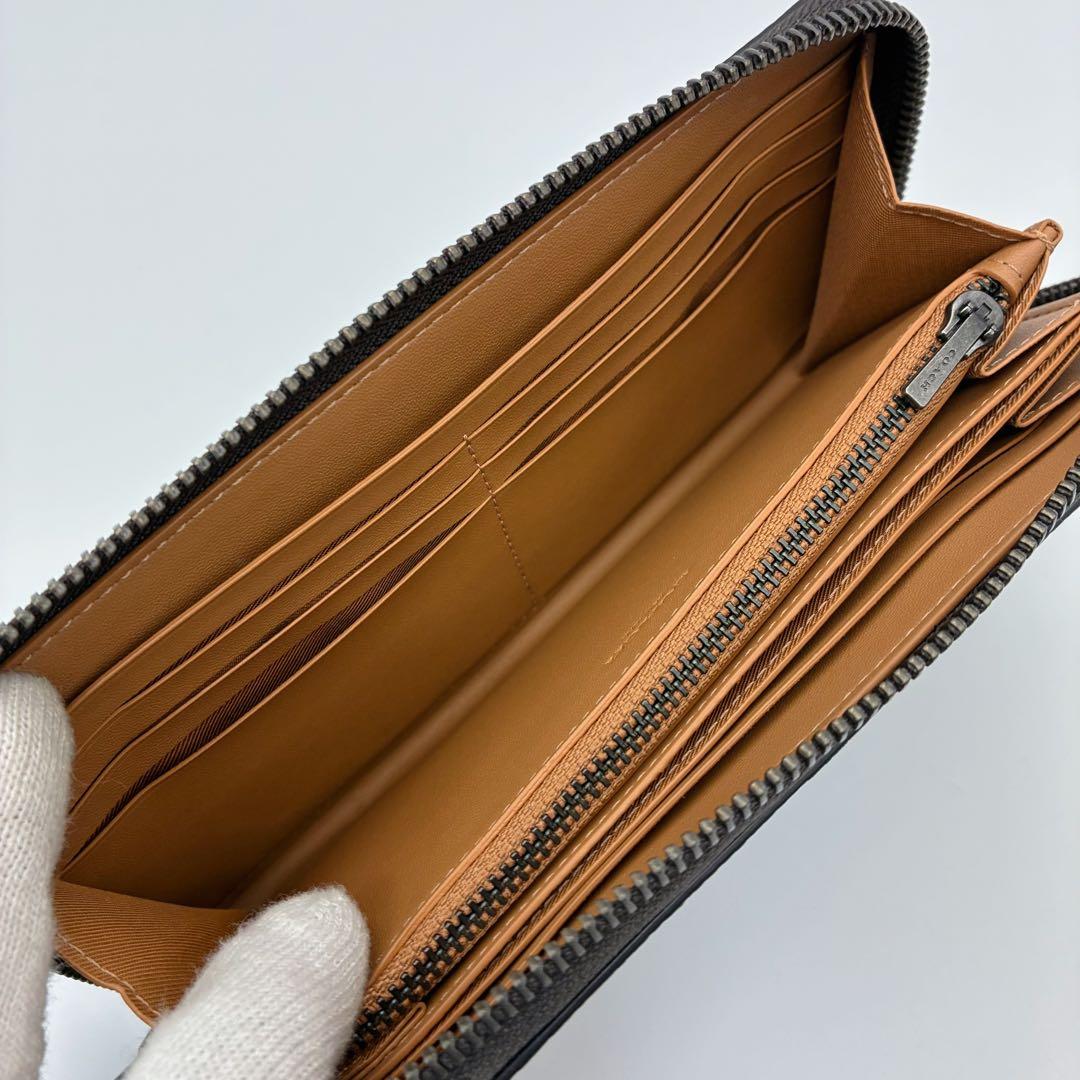 COACH コーチ アコーディオンジップ ウォレット フローラル 花柄 ラメ