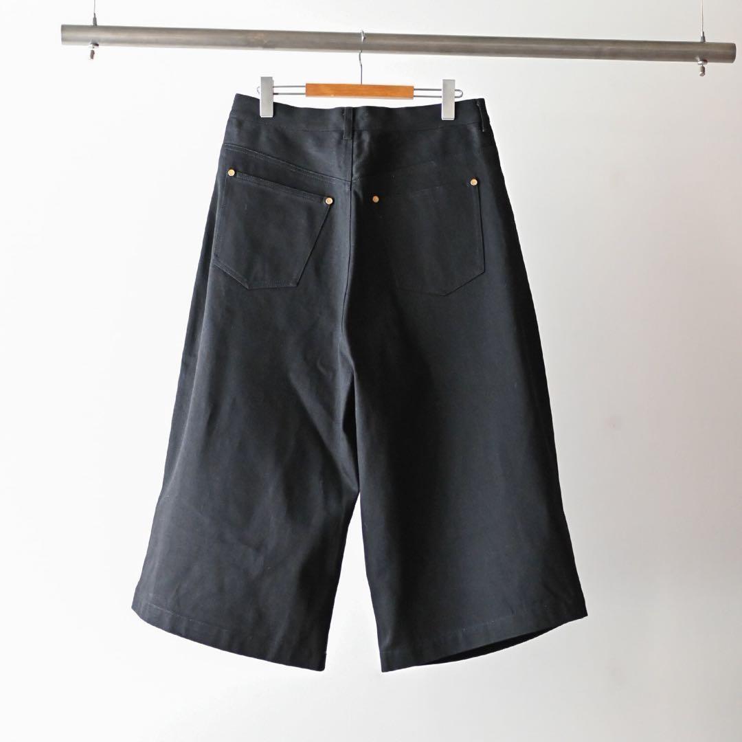最終値下げ‼️LES SIX 25AW ブラックデニム八部丈ショーツ
