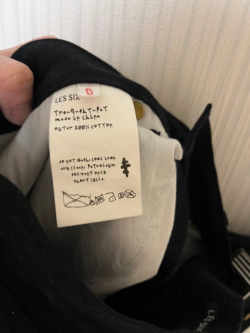 最終値下げ‼️LES SIX 25AW ブラックデニム八部丈ショーツ