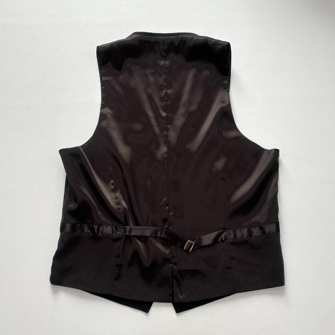 【洗える】スーツセレクト ビジネススーツ 3ピース 4S ベスト 無地 AB6