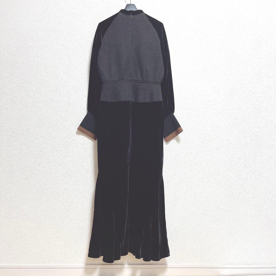 LOKITHO ロキト◆ベロア×ボタニカルニット ロングワンピース