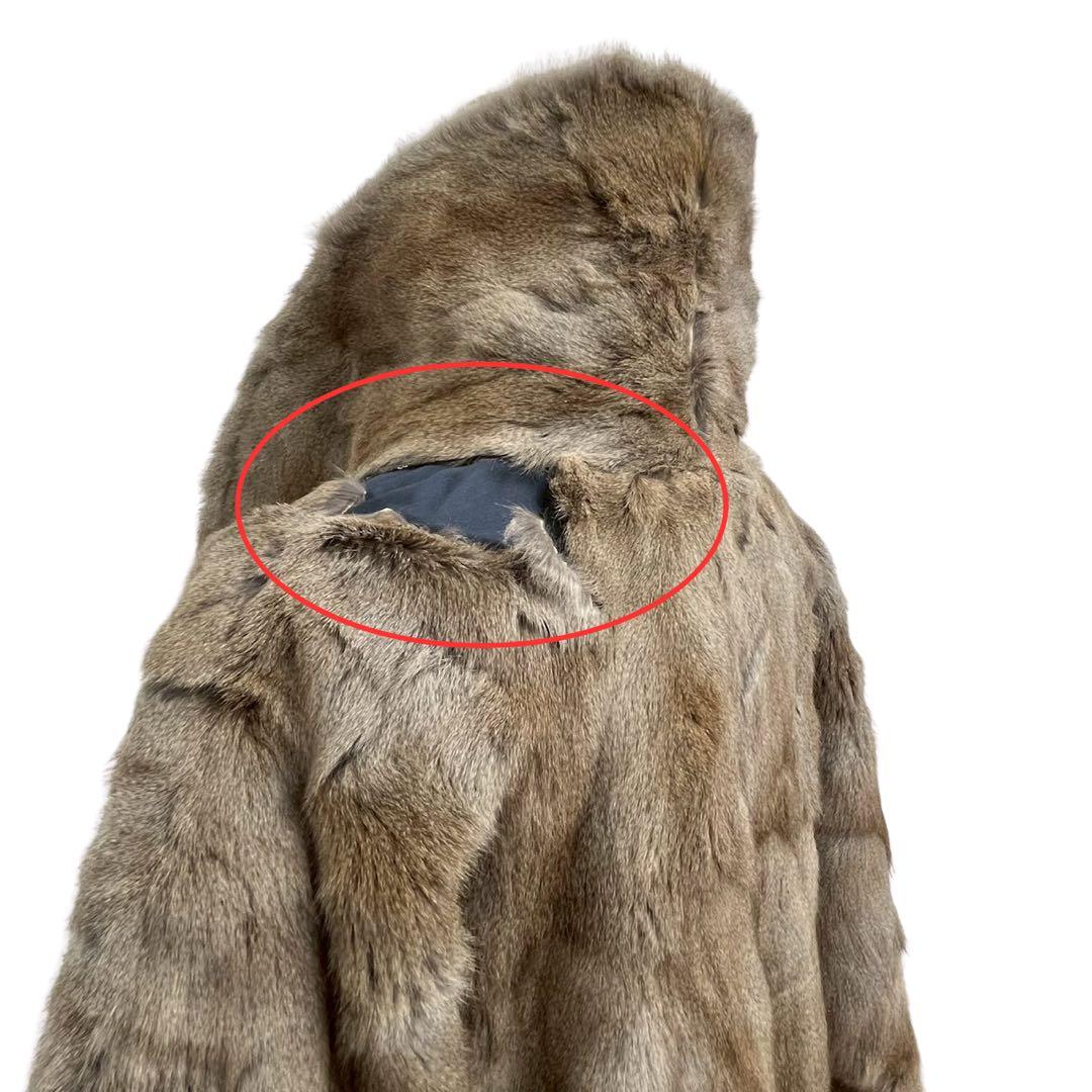 【ヴィンテージ本毛皮ファーコート1相当茶系80年代頃付き】