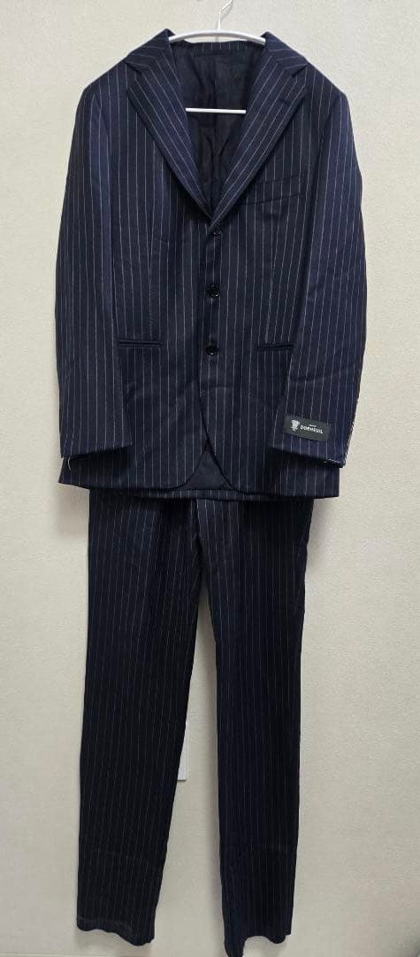 美品★SOVEREIGN ハンドライン チョークストライプ シングル3Bスーツ