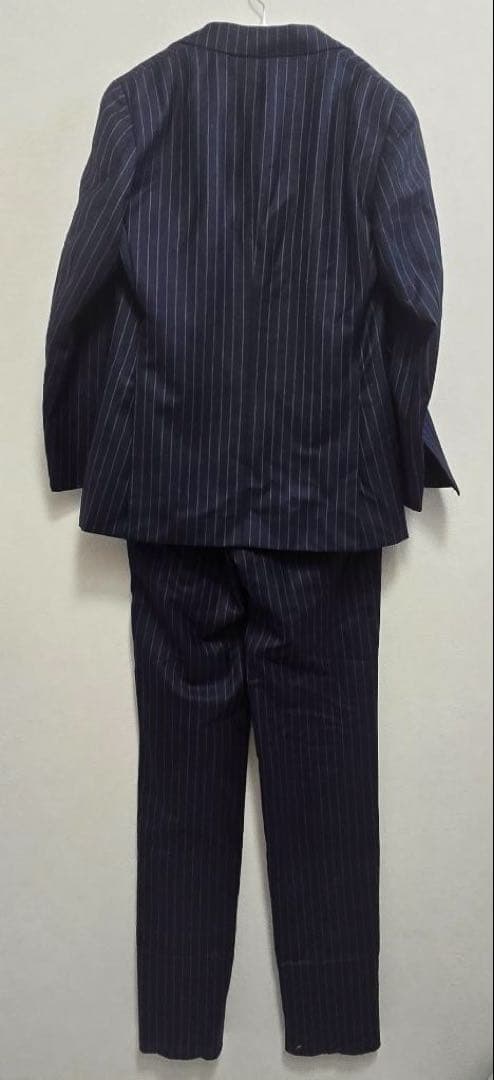 美品★SOVEREIGN ハンドライン チョークストライプ シングル3Bスーツ