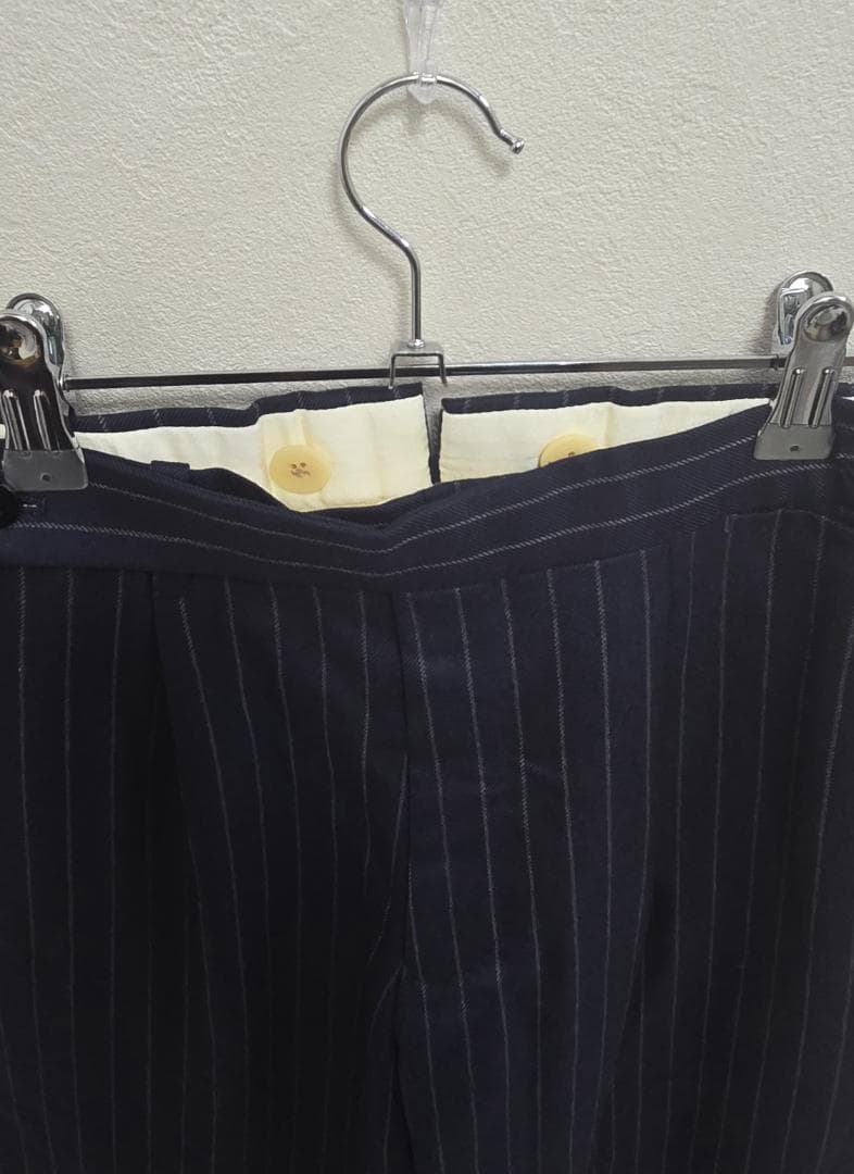 美品★SOVEREIGN ハンドライン チョークストライプ シングル3Bスーツ