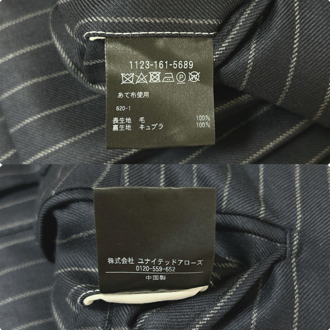 美品★SOVEREIGN ハンドライン チョークストライプ シングル3Bスーツ