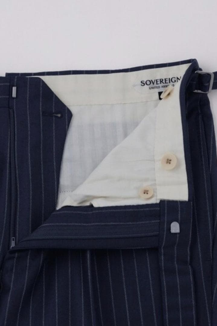 美品★SOVEREIGN ハンドライン チョークストライプ シングル3Bスーツ
