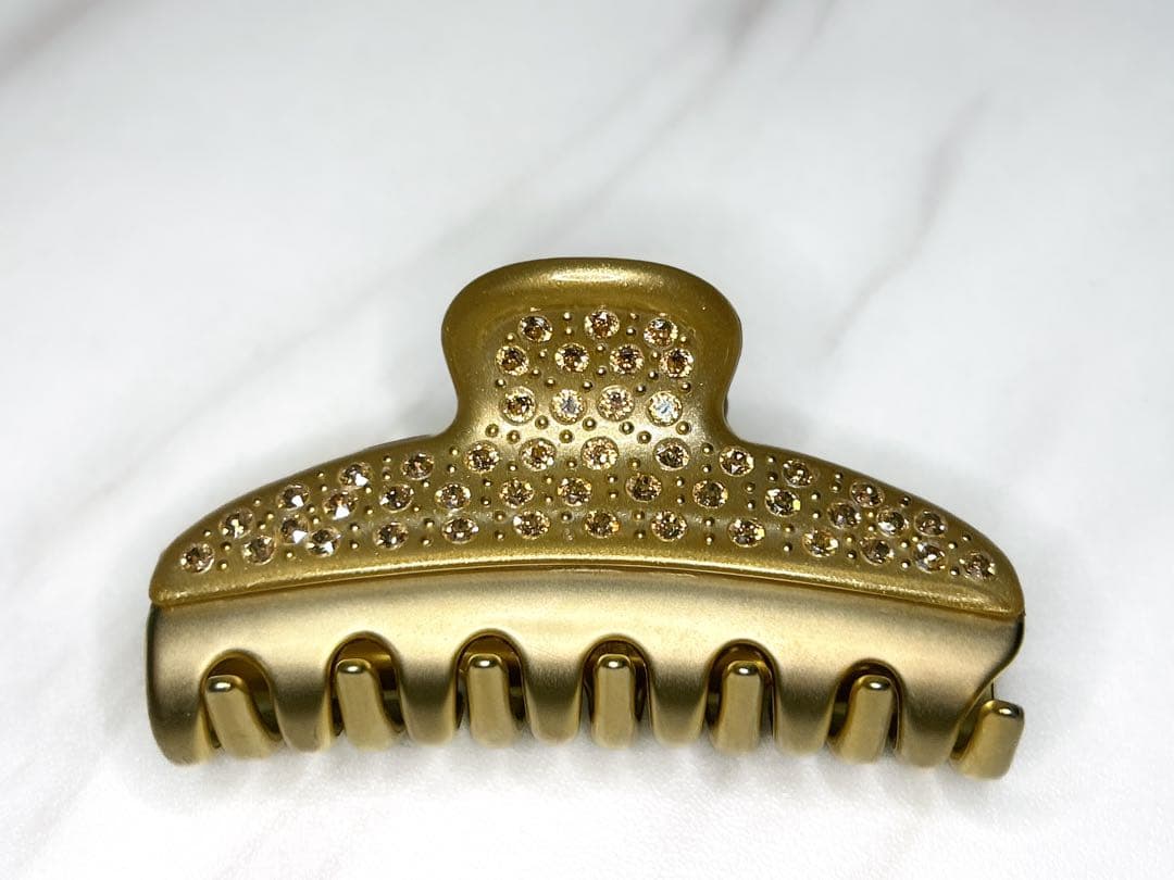 【ALEXANDRE DE PARIS】ゴールド ラインストーン ヘアクリップ