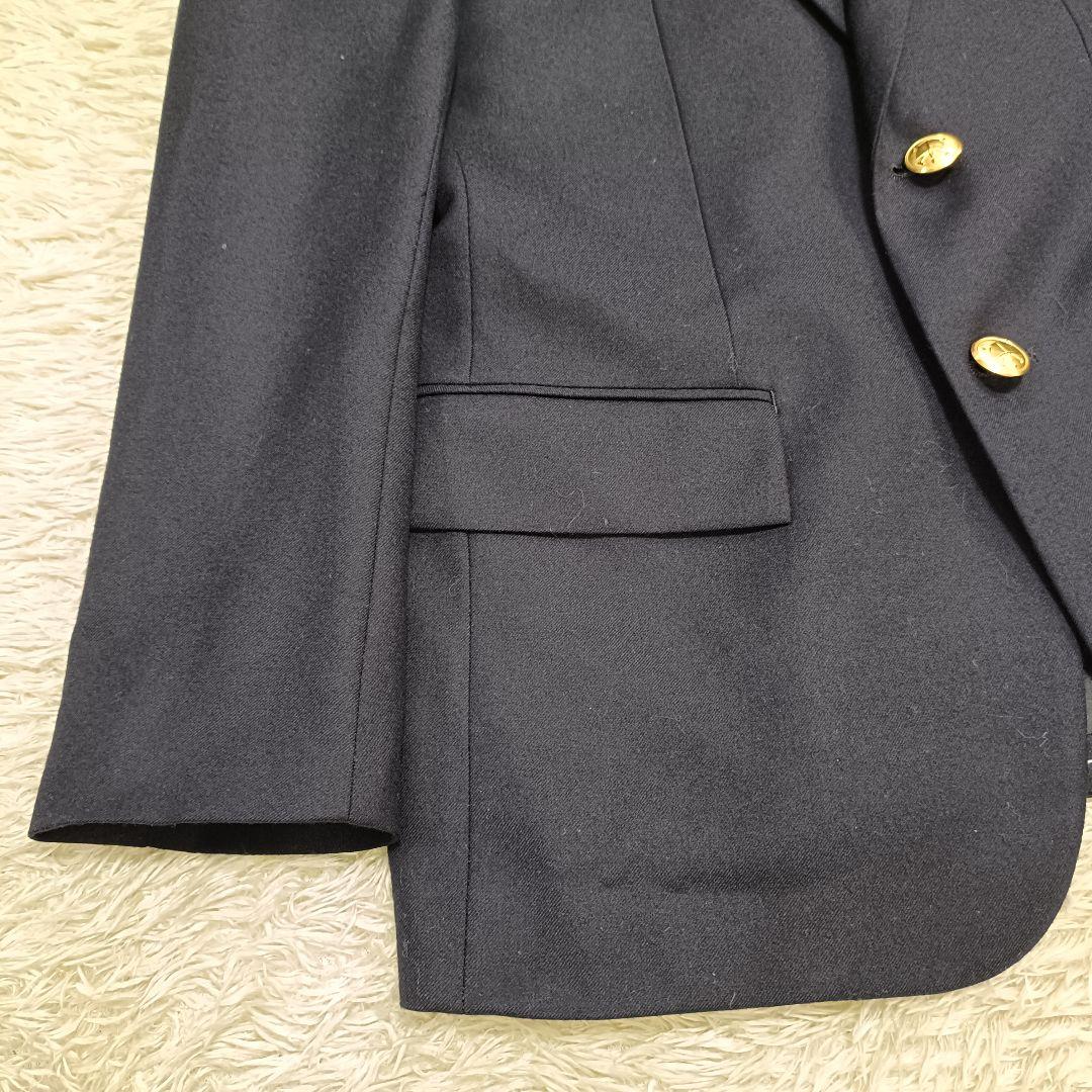 【極美品】ラルフローレン 紺ブレ スーツ 金ボタン グレンチェック柄 160