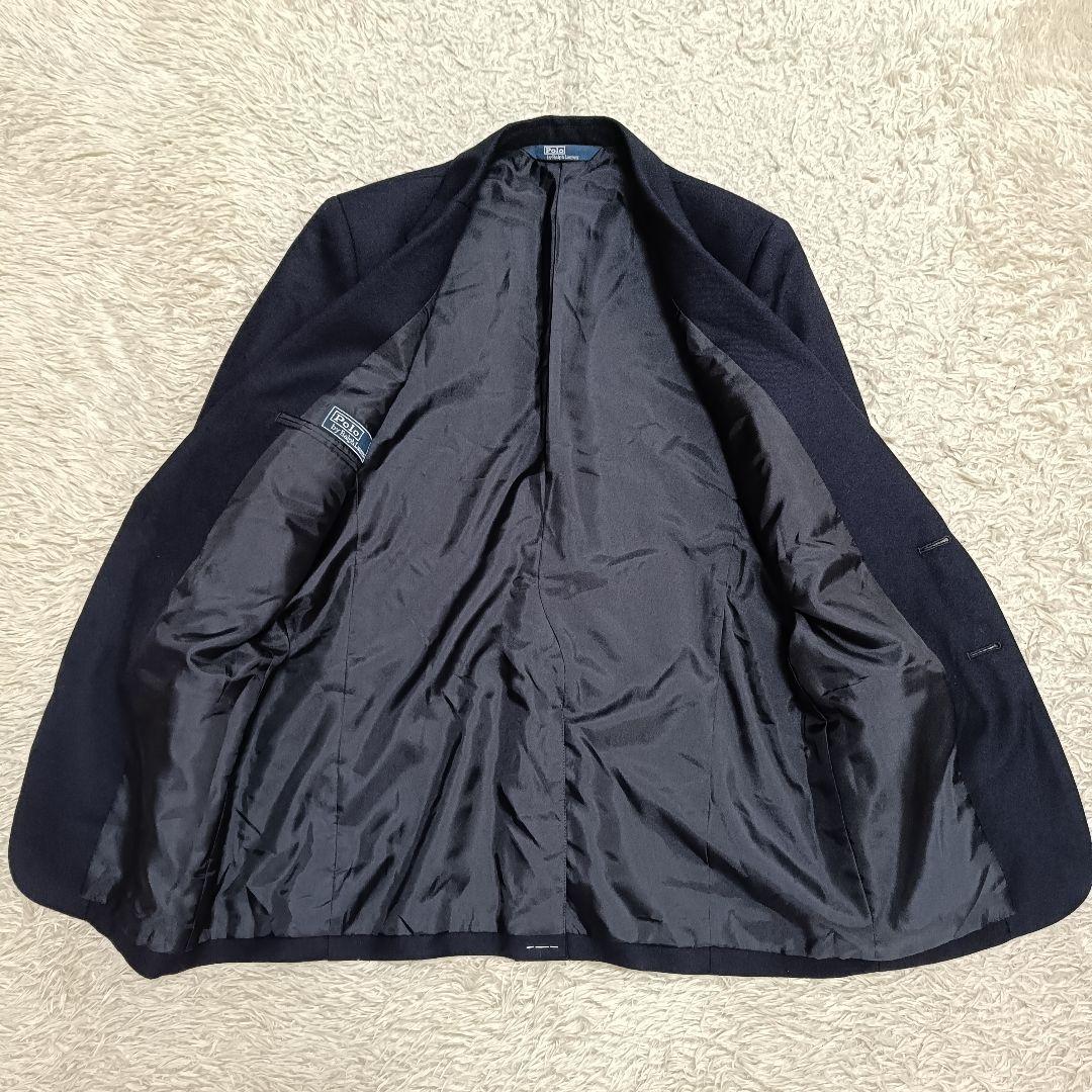 【極美品】ラルフローレン 紺ブレ スーツ 金ボタン グレンチェック柄 160