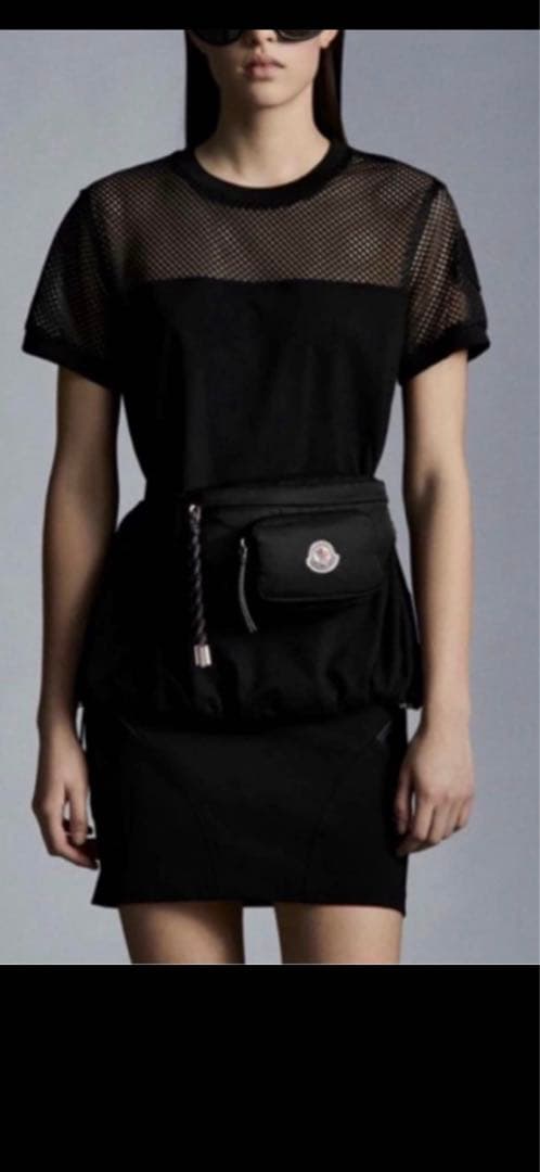 美品⭐︎モンクレール　Tシャツ　メッシュ　ブラック