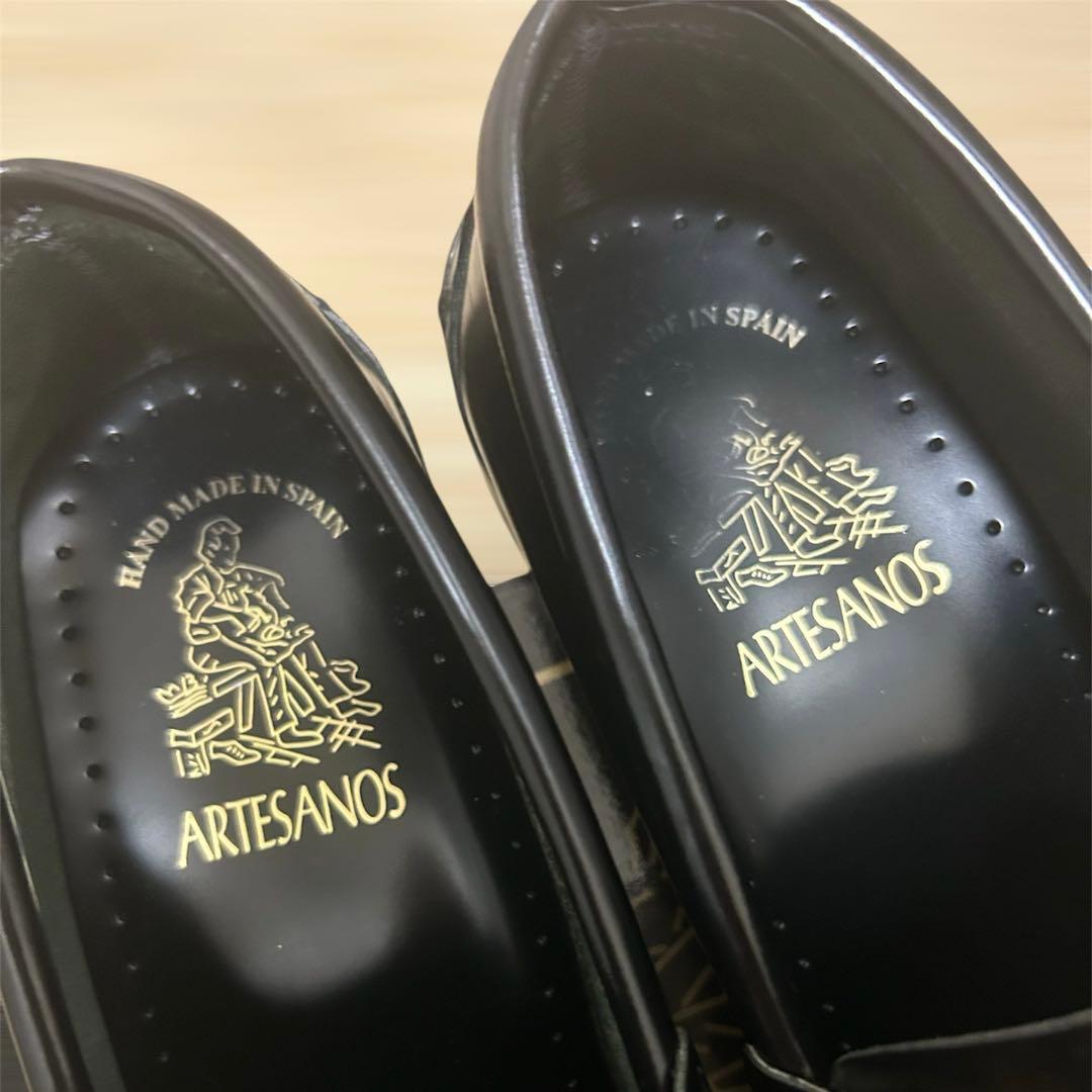 【美品】ARTESANOS アルテサノス ブラックビットローファー 牛革
