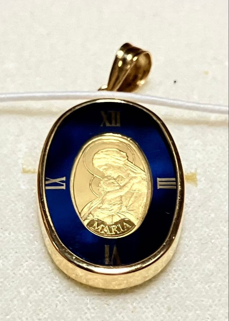 【最終値引き】純金 K24ペンダントトップ マリア PAMP999.9刻印入り