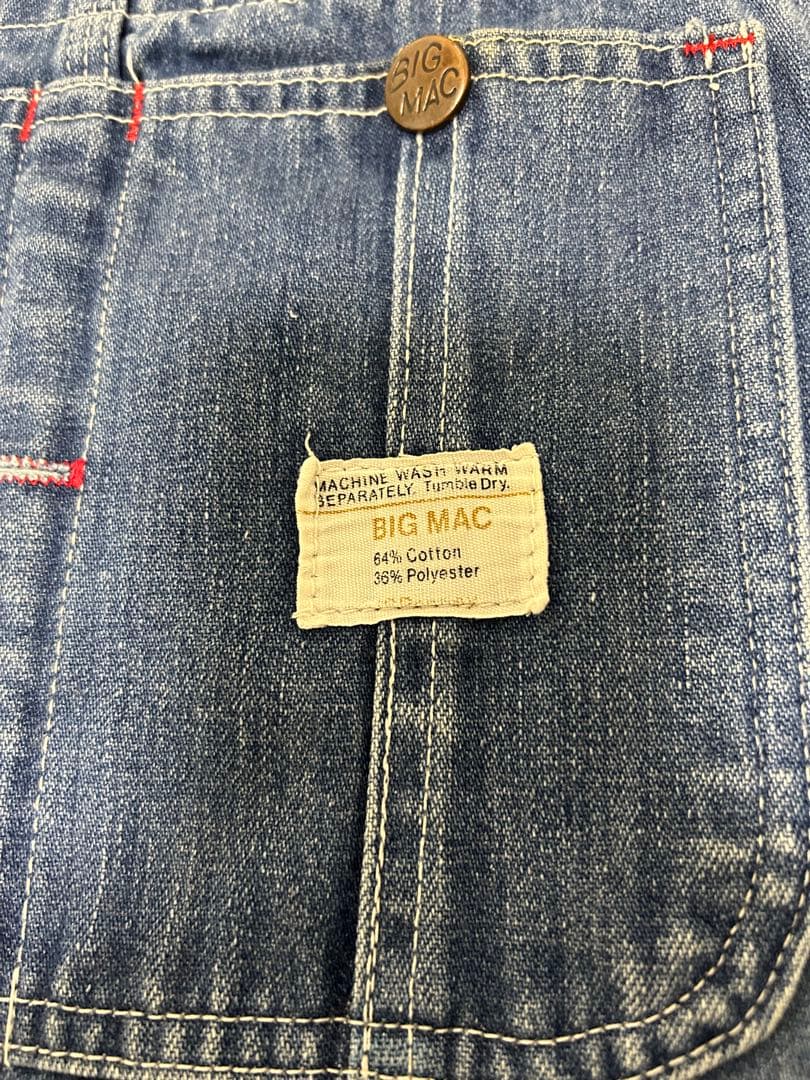 60 70 ヴィンテージ　ビッグマック　BIG MAC　オーバーオール　デニム