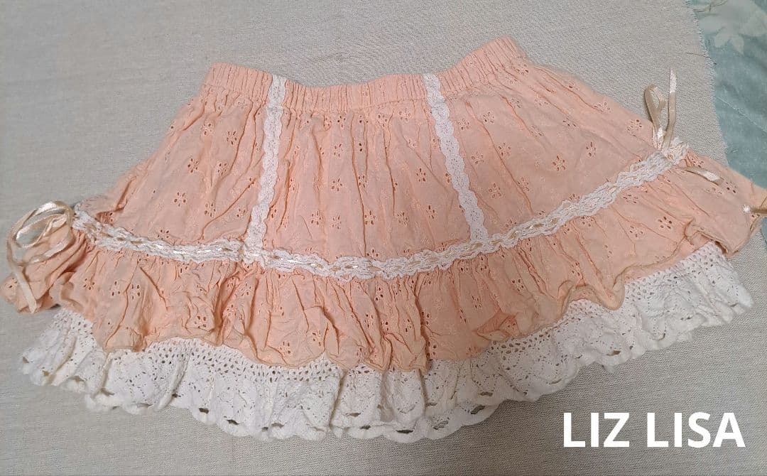 LIZ LISA　コットン　スカパン　レース　ピンク　リボン　希少