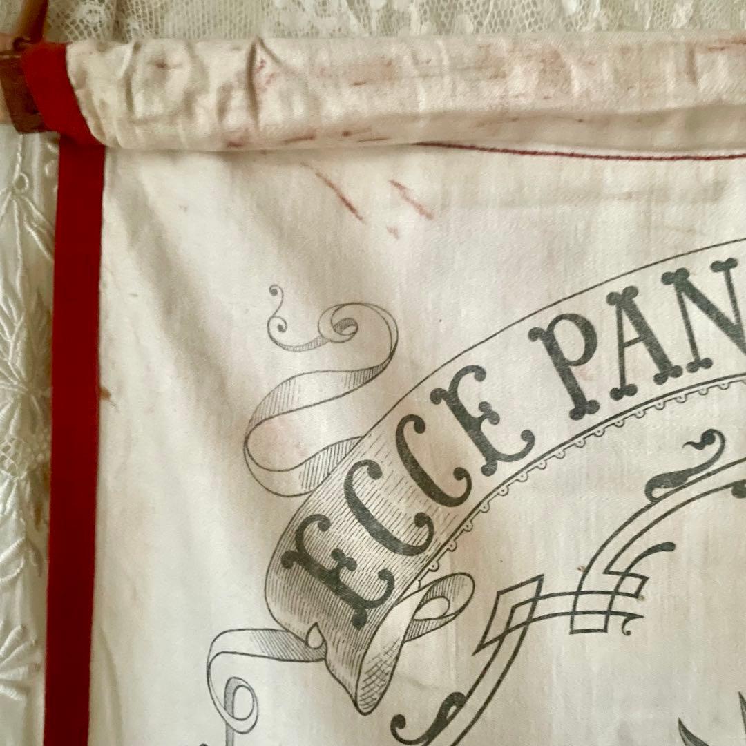 【希少】教会用バナー　天使　エンジェル　旗　19世紀　フランスアンティーク