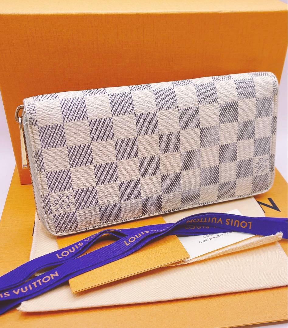 【美品】LOUIS VUITTON ダミエ・アズール ジッピーウォレット☆鑑定済