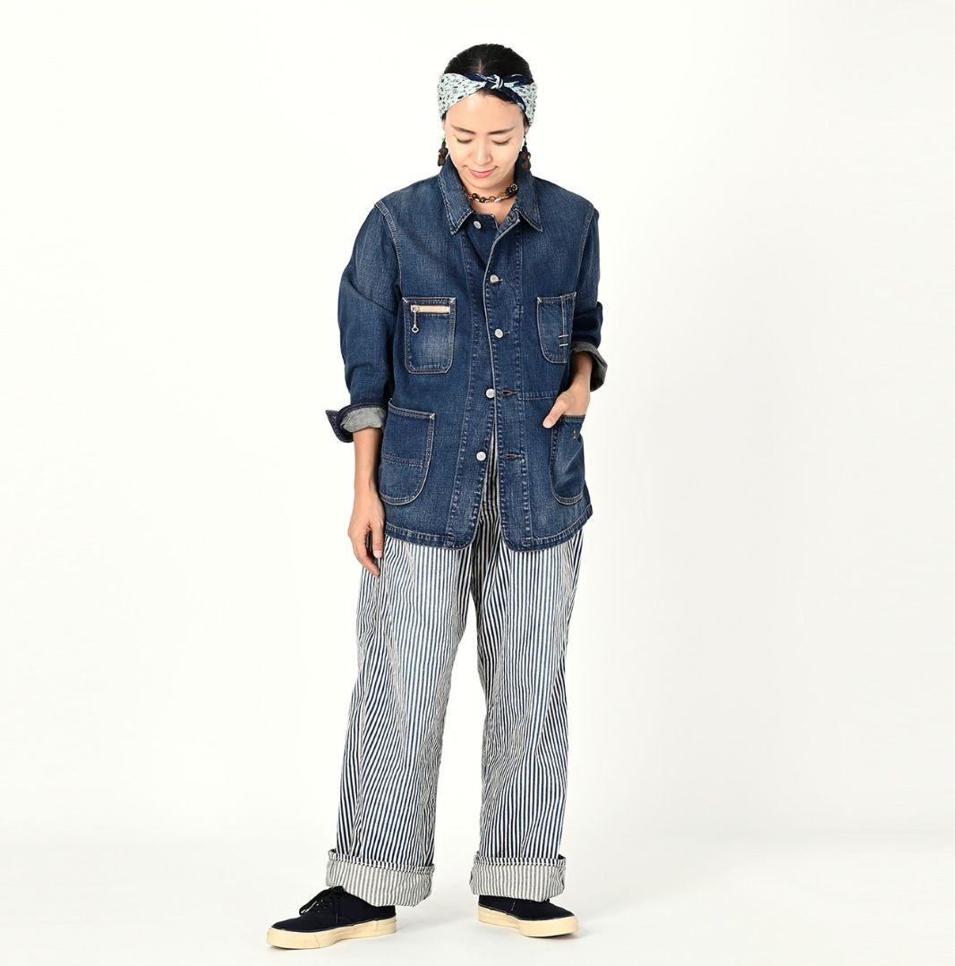 45R ライ麦デニムの908カバーオール（影色納戸　重）