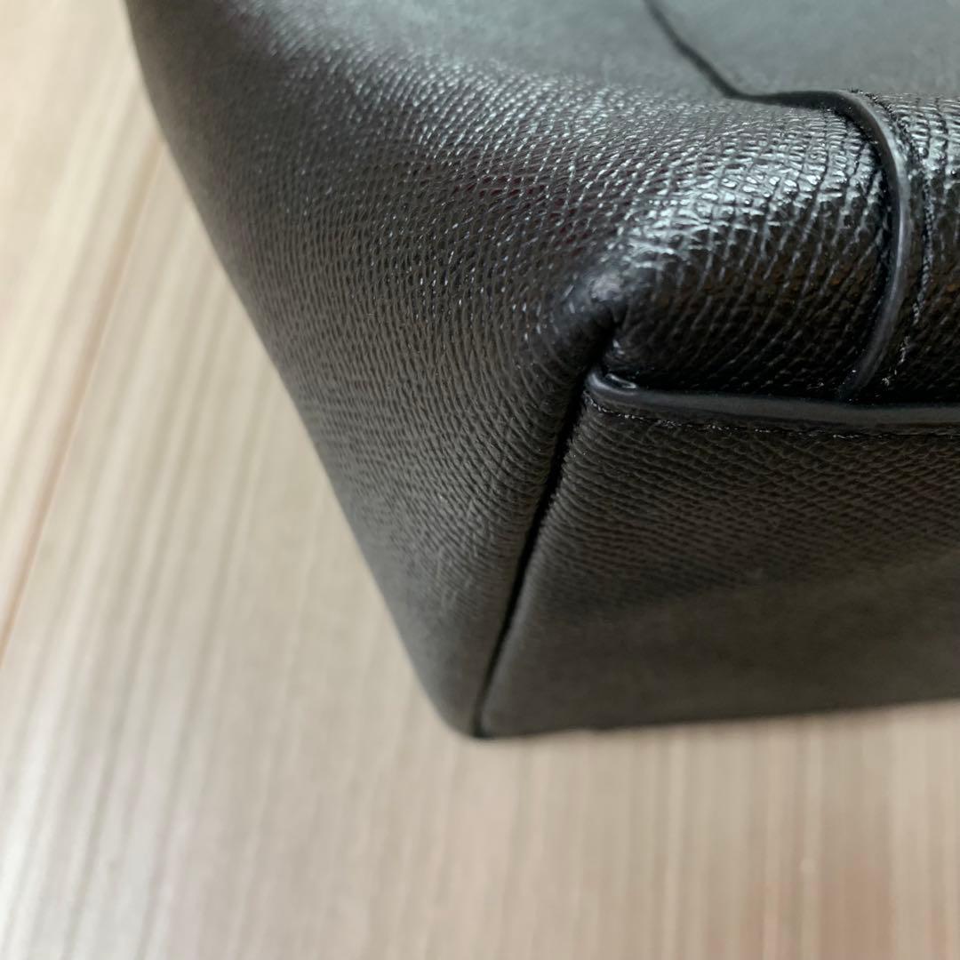 COACH 黒 レザートートバッグ　A4サイズ　肩がけ