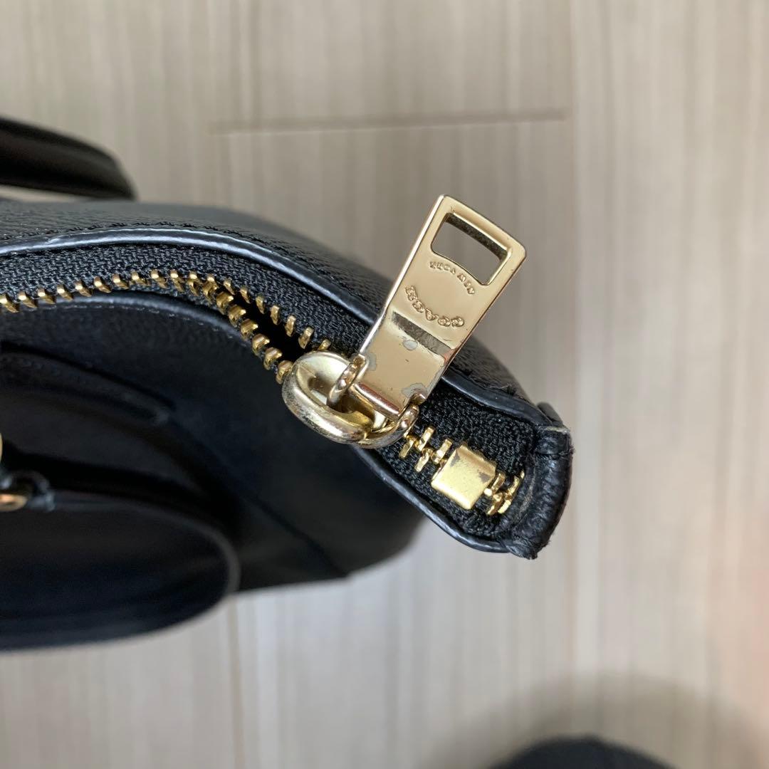 COACH 黒 レザートートバッグ　A4サイズ　肩がけ