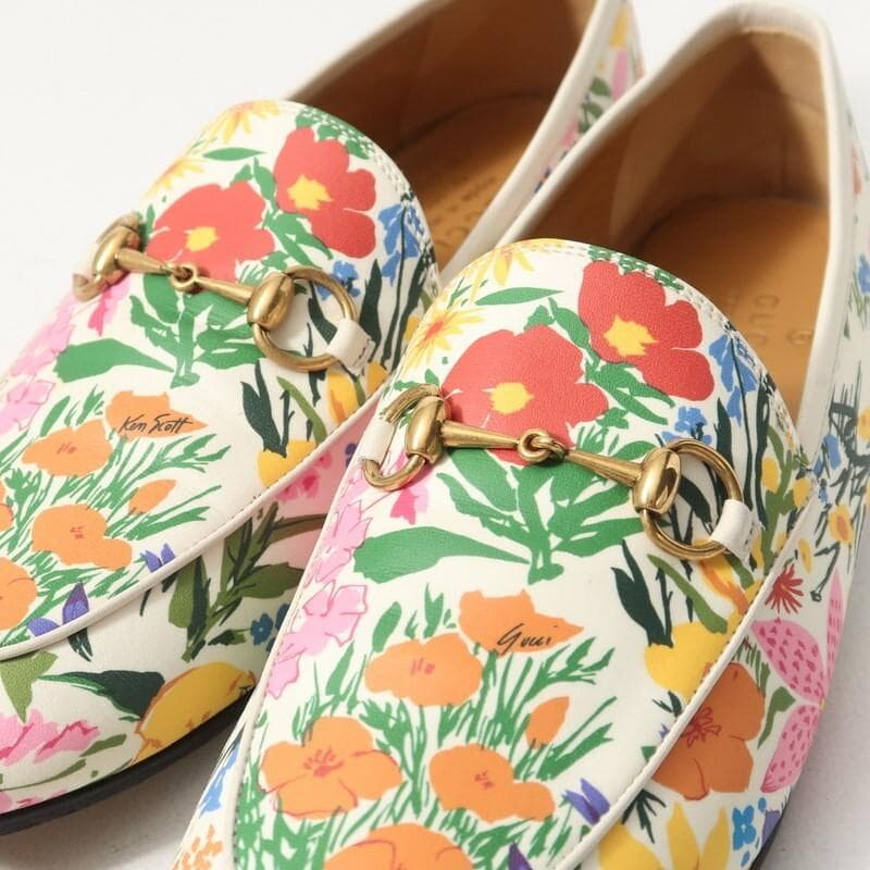 GUCCI グッチ ケン・スコット ローファー 花柄 フローラ ホースビット