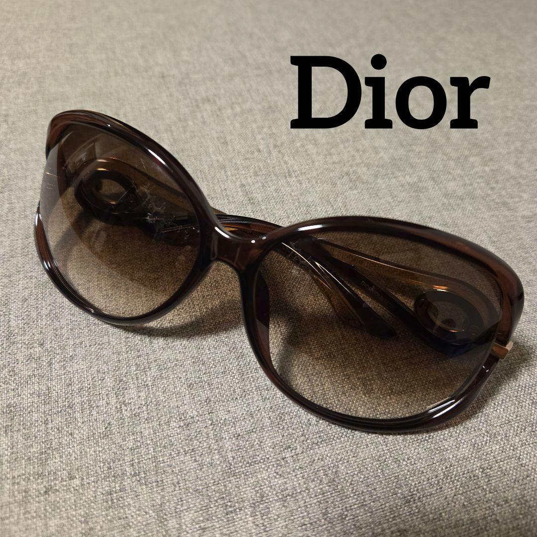 Dior ブラウン オーバーサイズ サングラス