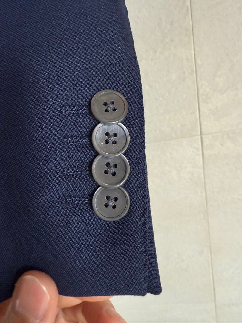 LARDINI ラルディーニ ネイビー 3B1 モヘアウールスーツサイズ48