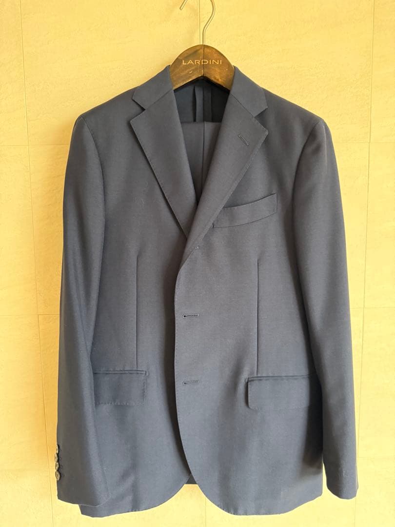 LARDINI ラルディーニ ネイビー 3B1 モヘアウールスーツサイズ48